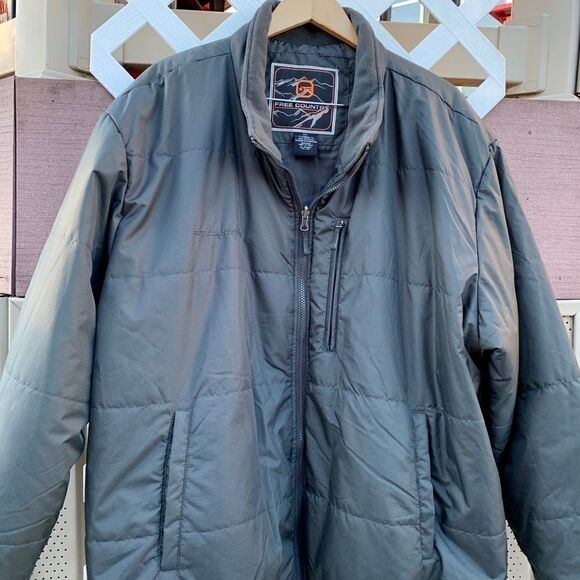 FREE COUNTRY GRAY PUFFER JACKET SIZE 4X - Picture 2 of 6